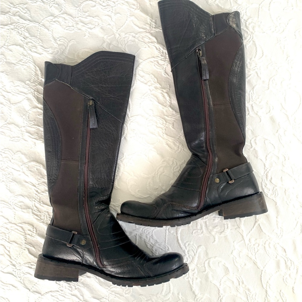 GOFFREDO FANTINI Brown Leather Riding Boots SZ 40 / 9